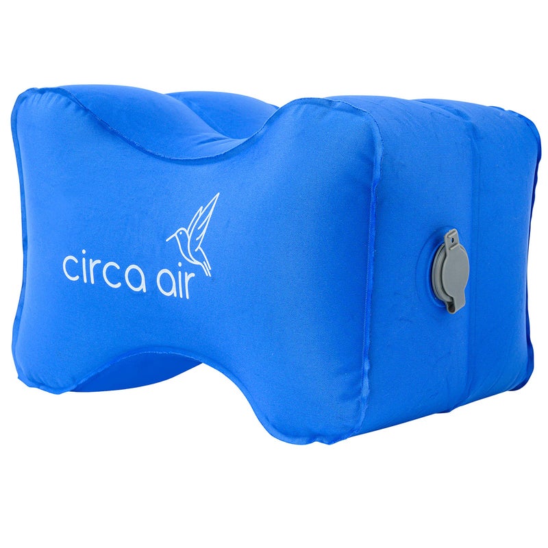 Circa Air وسادة ركبة قابلة للنفخ بالهواء من سيركا للنوم الجانبي - وسائد ركبة لتقويم العظام للنوم وتخفيف آلام الظهر وآلام الساق والورك أو آلام المفاصل. يزن فقط 1.98 أونصة، مثالي للسفر/المنزل - Image 5